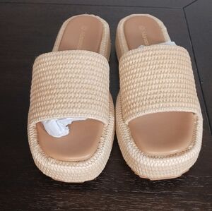 Monrovia Platform‎ Espadrille Slip-On Boho Coastal Women's Sandals Size 8.5 New
